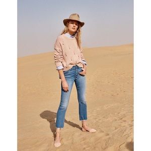 Madewell Women’s Tassel Pullover Sweater Beige